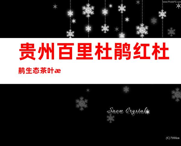 贵州百里杜鹃红杜鹃生态茶叶有限公司